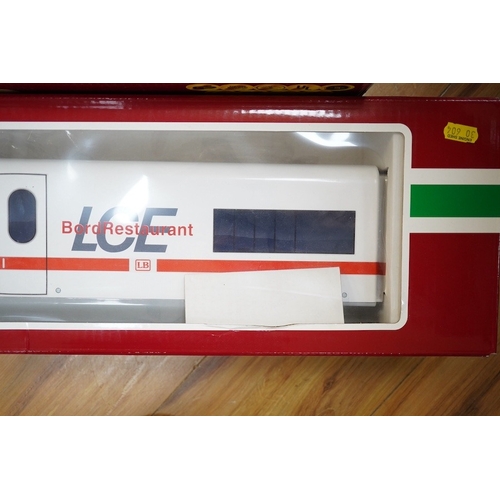 A boxed LGB G scale (45mm gauge) LCE train set (78600) together