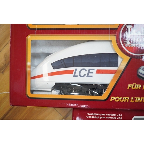 A boxed LGB G scale (45mm gauge) LCE train set (78600) together
