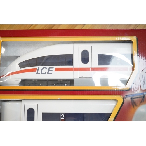 A boxed LGB G scale (45mm gauge) LCE train set (78600) together
