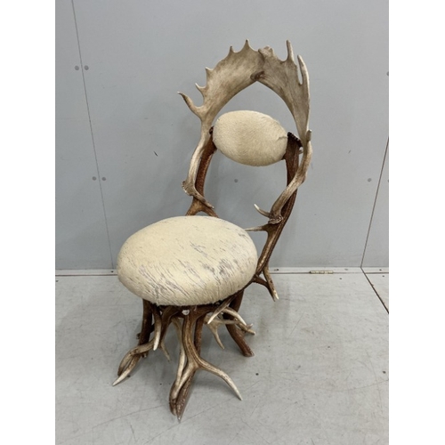 180 - Danilo Shirato for Alps Atmosphere, Sarl, a pair of Italian 'Fallen Antler' side chairs with blond s... 