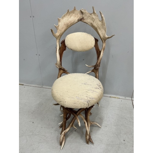 180 - Danilo Shirato for Alps Atmosphere, Sarl, a pair of Italian 'Fallen Antler' side chairs with blond s... 