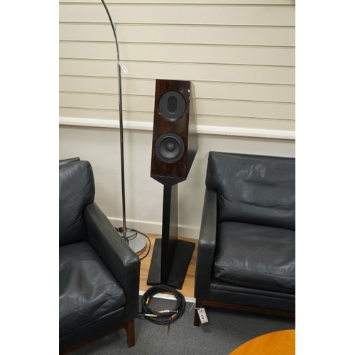 258 - A pair of Kaiser Acoustics Kawero Chiara loudspeakers, made in Germany, high density plywood cabinet... 