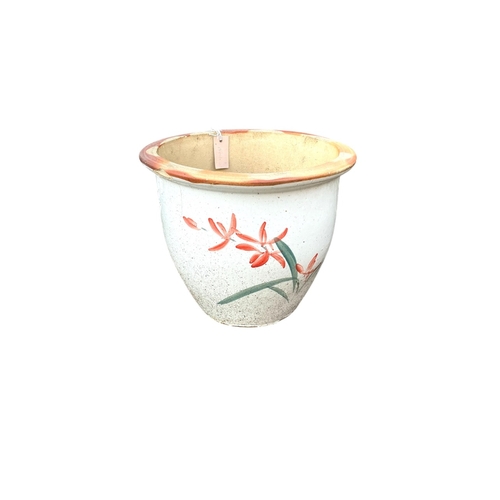 66 - A glazed earthenware planter, diameter 39cm, height 33cm