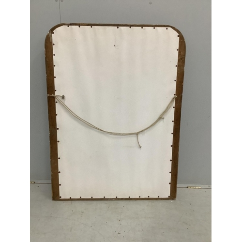 97 - A Victorian giltwood and composition overmantel mirror, width 90cm, height 122cm