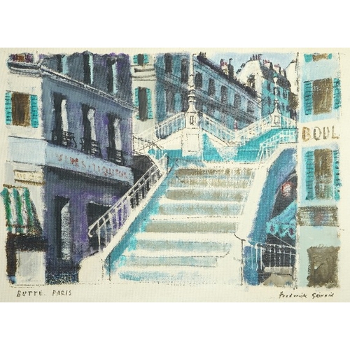 134 - § Frederick Griffin (1906-1976) 
'Butte, Paris' 
signed lower right, 
titled lower left, 
oil on boa... 