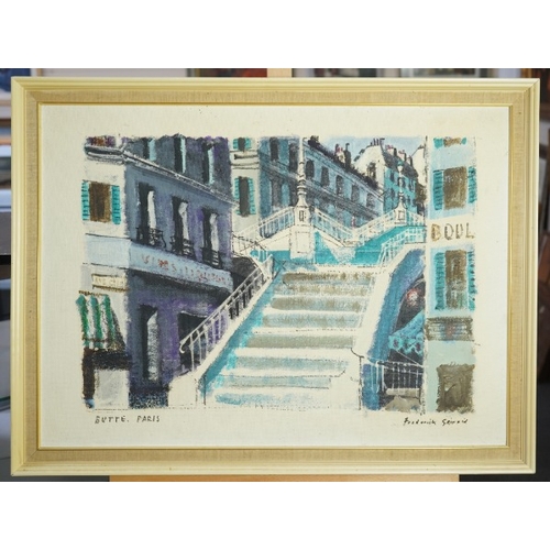 134 - § Frederick Griffin (1906-1976) 
'Butte, Paris' 
signed lower right, 
titled lower left, 
oil on boa... 