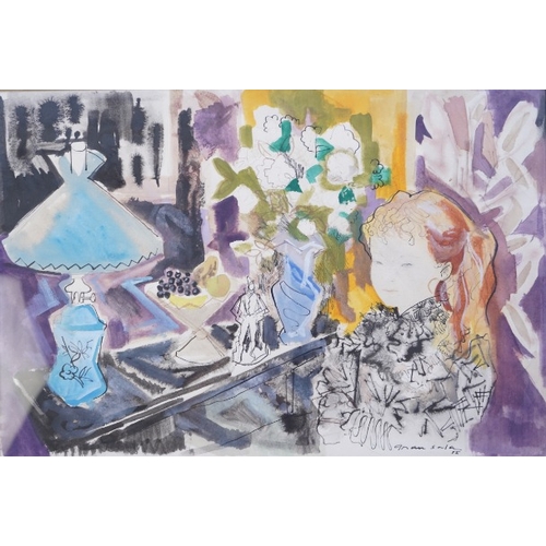 144 - § Emilio Grau-Sala (Spanish, 1911-1975) 
Girl with red hair in an interior,
1956, 
signed and dated ... 