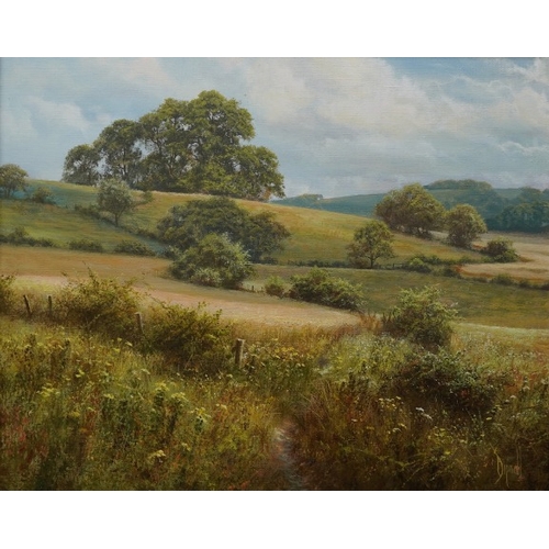 175 - § David Dipnall (1941-2023) 
'The Path Through the Corn' 
1999, 
signed lower right, 
oil on canvas,... 