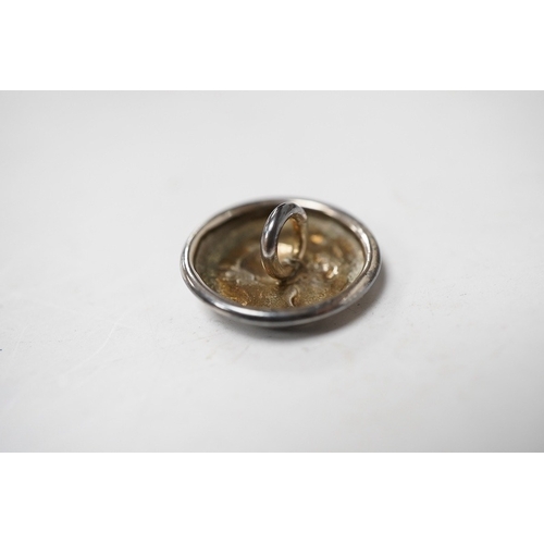 A cased set of six Edwardian small silver buttons, by Turner & Simpson ...