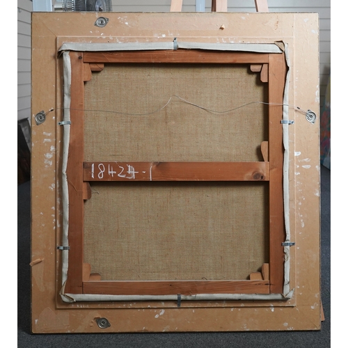 10 - § Fernand Toussaint  (Belgian, 1873–1956)Still life study of mixed flowers in a vase,signed lower ri... 