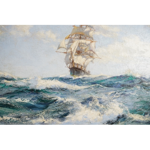 19 - § Montague Dawson RSMA, FRSA  (1890-1973)'Fair Wind Aft'signed lower left,oil on canvas,60cm x 90cmP... 