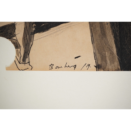 20 - § David Bomberg  (1890-1957)'Sappers'1919,signed and dated lower edge,Pen and ink and wash on paper,... 