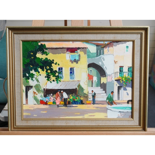 34 - § Cecil Rochfort D'Oyly John  (1906-1993)'In the Old Ville in Nice'titled verso,oil on canvas,25cm x... 