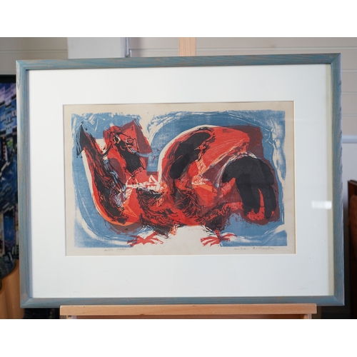 46 - § Michael Rothenstein RA  (1908-1993)‘Cock with spread wings’1959,signed in pencil to the margin,art... 