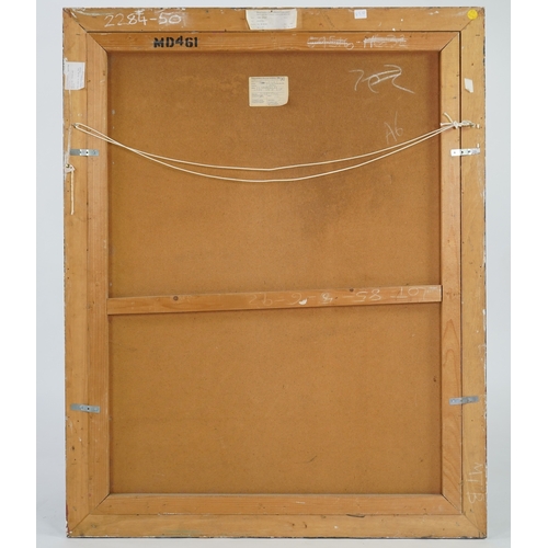 47 - § Carel Weight CH, CBE, RA  (1908-1997)'Nighfall'figures walking along a country path at sunset,oil ... 