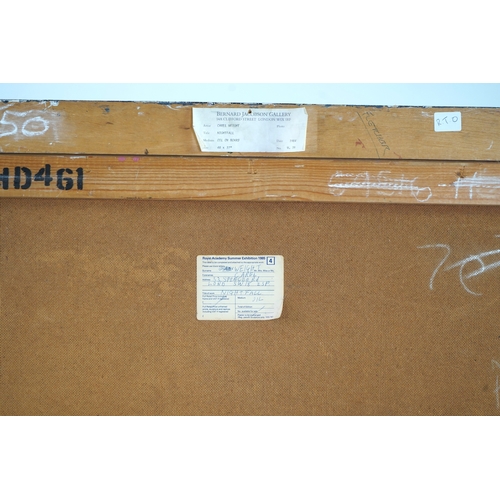 47 - § Carel Weight CH, CBE, RA  (1908-1997)'Nighfall'figures walking along a country path at sunset,oil ... 