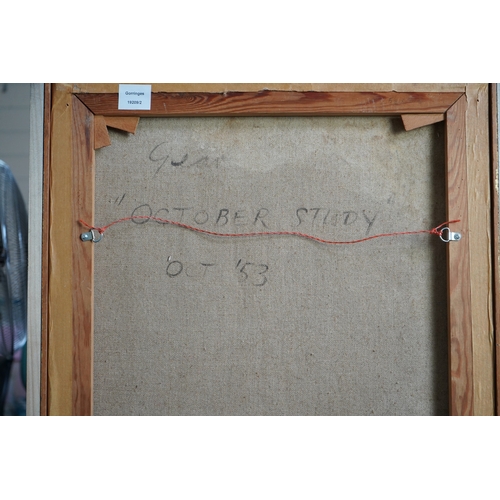 55 - § William Gear RA RBSA  (1915-1997)'October Study, Oct 53',signed and dated lower right,further sign... 