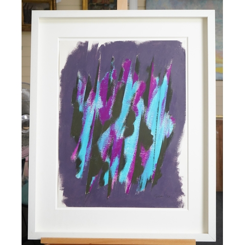 57 - § William Gear RA RBSA  (1915-1997)'Vertical Forms, 1970',signed and dated lower right,acrylic on pa... 