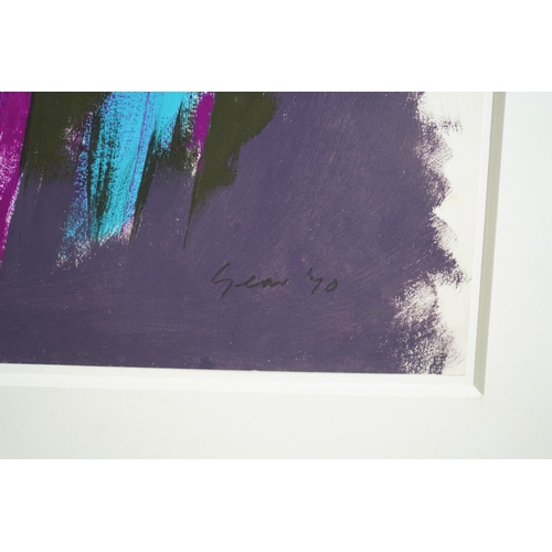 57 - § William Gear RA RBSA  (1915-1997)'Vertical Forms, 1970',signed and dated lower right,acrylic on pa... 