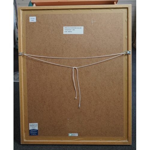 57 - § William Gear RA RBSA  (1915-1997)'Vertical Forms, 1970',signed and dated lower right,acrylic on pa... 