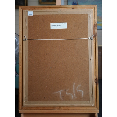 58 - § William Gear RA RBSA  (1915-1997)'Fluid Yellow, July 1970'signed and dated lower right,mixed media... 