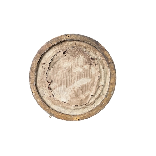 2003 - A Regency giltwood and composition circular convex wall mirror, in need of restoration, diameter 70c... 