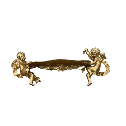 2026 - A Victorian style giltwood and composition cherub wall bracket, width 102cm, height 38cm
