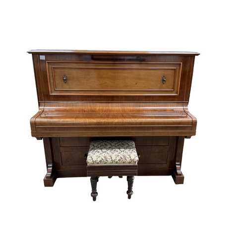 2038 - An early 20th century Bechstein mahogany upright piano, width 157cm, depth 60cm, height 129cm CITES ... 