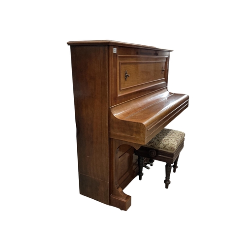 2038 - An early 20th century Bechstein mahogany upright piano, width 157cm, depth 60cm, height 129cm CITES ... 