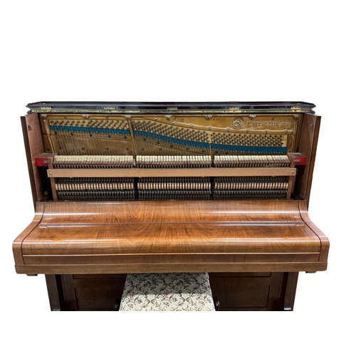 2038 - An early 20th century Bechstein mahogany upright piano, width 157cm, depth 60cm, height 129cm CITES ... 