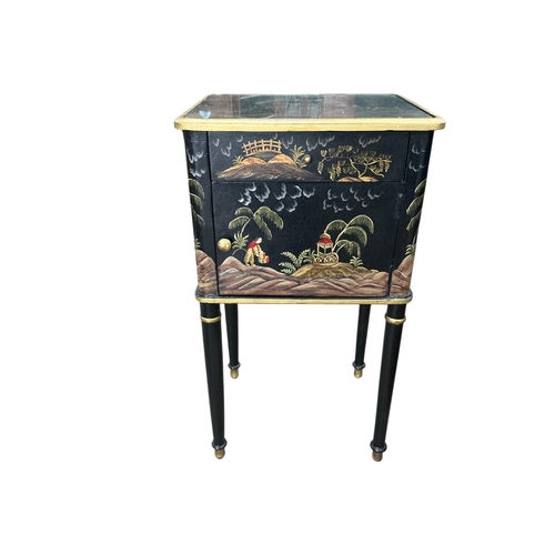 2051 - A pair of OKA 'Xin' bedside chests, width 45cm, depth 37cm, height 79cm