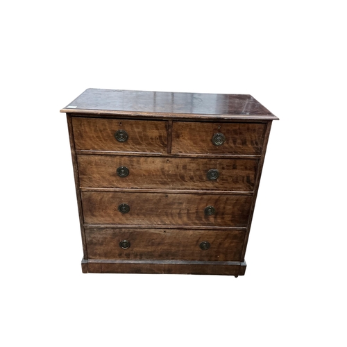 2058 - A George IV mahogany chest of drawers, width 107cm, depth 52cm, height 112cm
