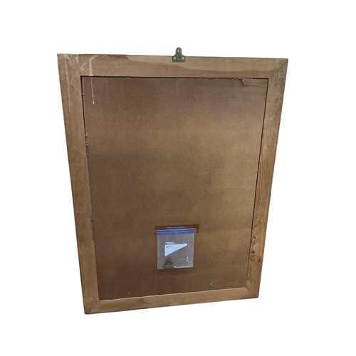 2059 - A rectangular carved pine overmantel mirror, width 122cm, height 92cm