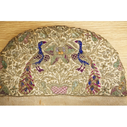 2457 - An Indian metallic thread tea cosy-33cm wide at base