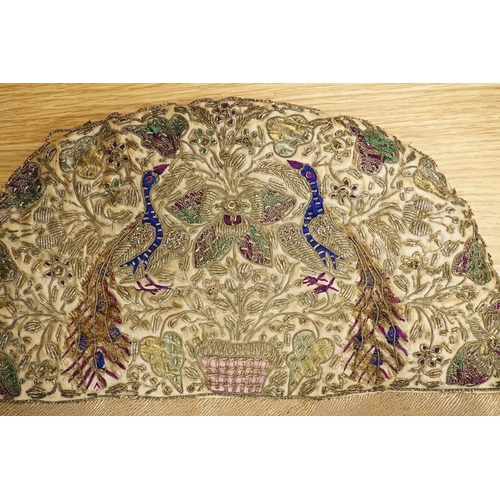 2457 - An Indian metallic thread tea cosy-33cm wide at base