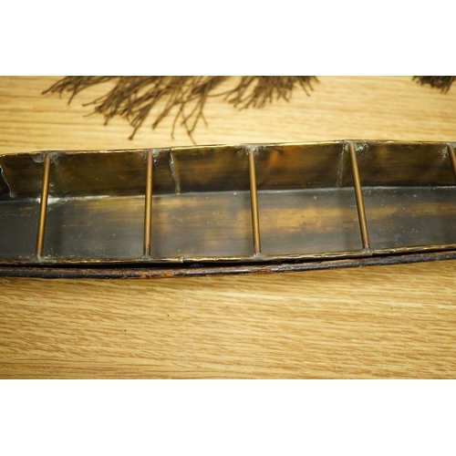 2459 - A Chinese export lacquer model of a boat, 19th century, 56cm wide