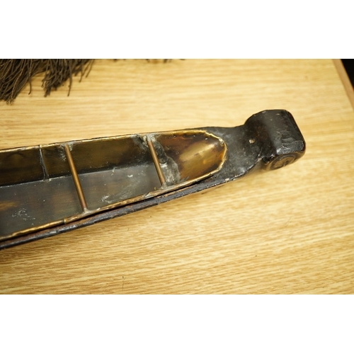 2459 - A Chinese export lacquer model of a boat, 19th century, 56cm wide