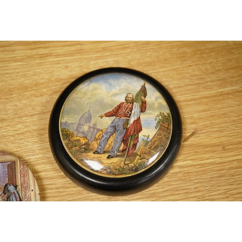 2460 - Five various 19th century pot lids