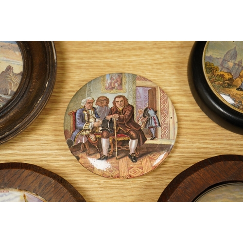 2460 - Five various 19th century pot lids