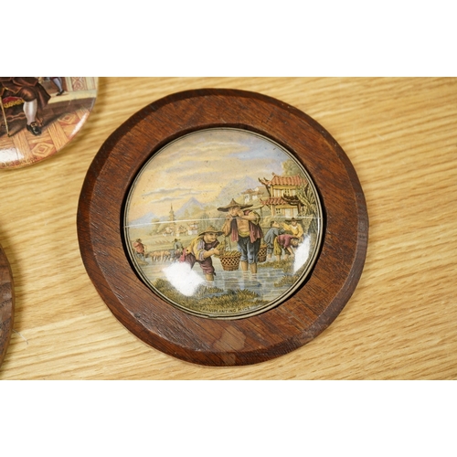 2460 - Five various 19th century pot lids