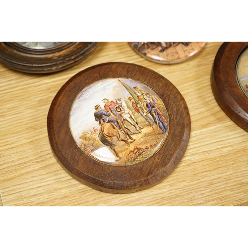 2460 - Five various 19th century pot lids