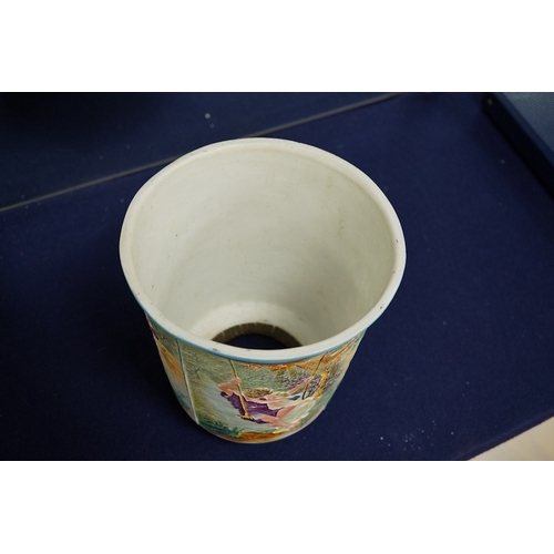2463 - A late 19th century lithophane hanging lantern
