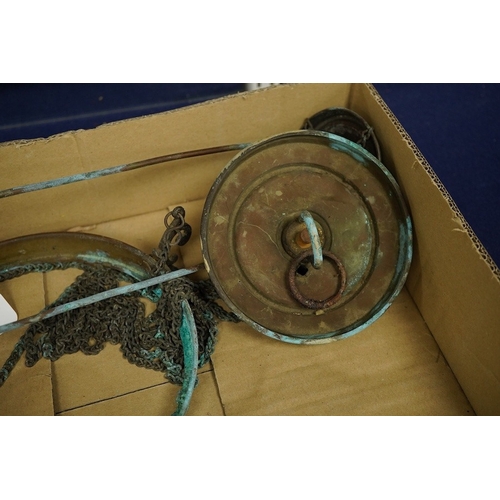 2463 - A late 19th century lithophane hanging lantern