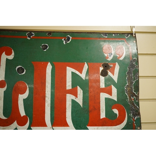 2492 - A vintage John Player and Sons Country Life Cigarettes enamel advertising sign, 81 x 212cm