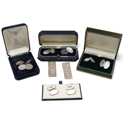Two modern silver money clips, Michael D. Hillier, Dublin, 1985 and ...