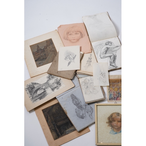 1 - Henry Wilson (1864-1934): An archive of material, including figural studies, interiors, architectura... 