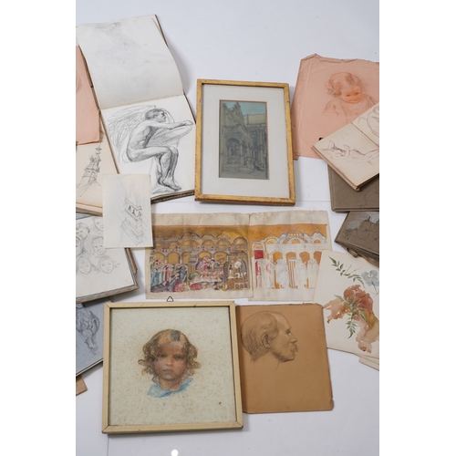 1 - Henry Wilson (1864-1934): An archive of material, including figural studies, interiors, architectura... 