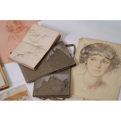 1 - Henry Wilson (1864-1934): An archive of material, including figural studies, interiors, architectura... 