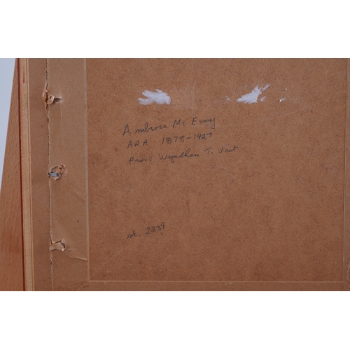 15 - Ambrose McEvoy  (1878-1927)A half-length portrait of a nude figure seated in a chair,pencil and wate... 