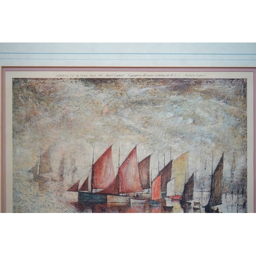 22 - § Laurence Stephen Lowry RBA, RA (1887-1976)  (1887-1976)'Sailing Boats'signed in pencil to the marg... 